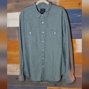 J. Crew Workshirt XL Chambray Shirt Blue